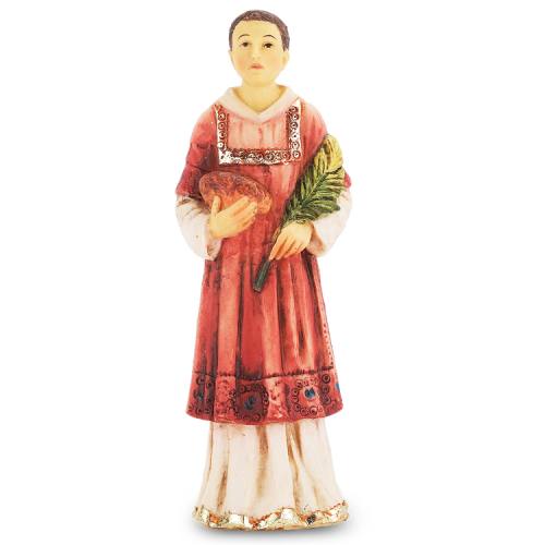 Statue St. Stephen Martyr 4 inch Resin Painted Boxed