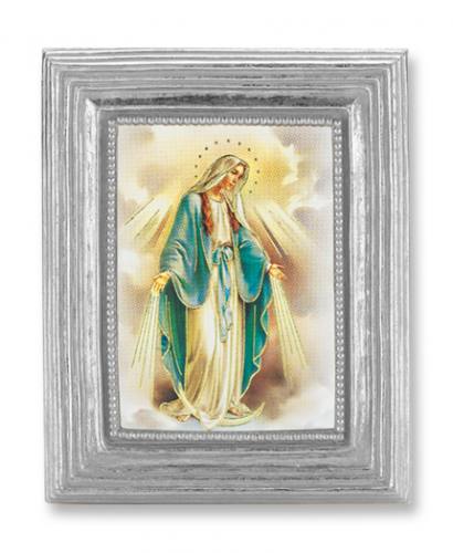 Print Mary Our Lady Grace 2 x 3 inch Silver Framed