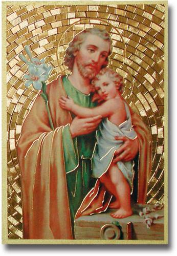 Plaque St. Joseph 4 x 6 inch Mosaic