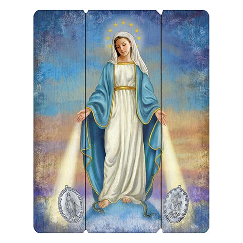 Wood Pallet Our Lady of The Miraculous Medal