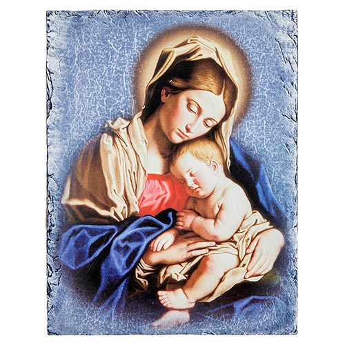 Madonna & Child Tile Plaque