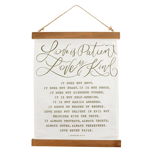 12x16 Canvas Banner Love Is Patient