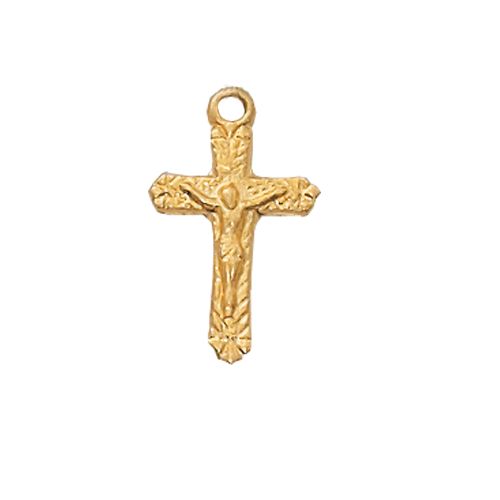 Gold over Sterling Crucifix Necklace