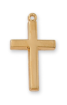 Gold over Sterling Cross Necklace