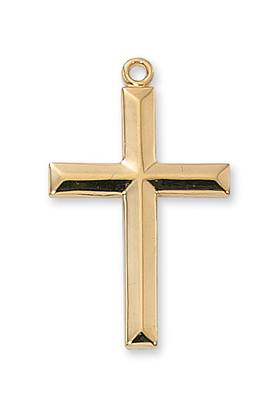 Gold over Sterling Cross Necklace