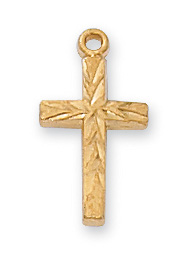 Gold over Sterling Cross Necklace