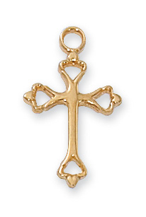 Gold over Sterling Cross Necklace