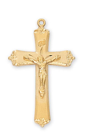 Gold over Sterling Crucifix Necklace