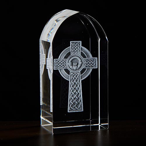 Etched Glass Celtic Cross