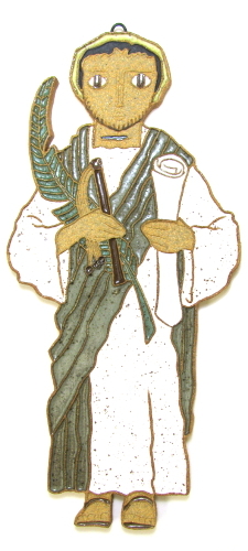 Saint Andrew's Abbey Ceramics St. Justin Martyr Plaque