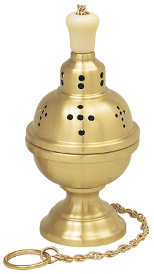 Thurible & Boat Church 1 Chain Original Style Plated Brass/Gold