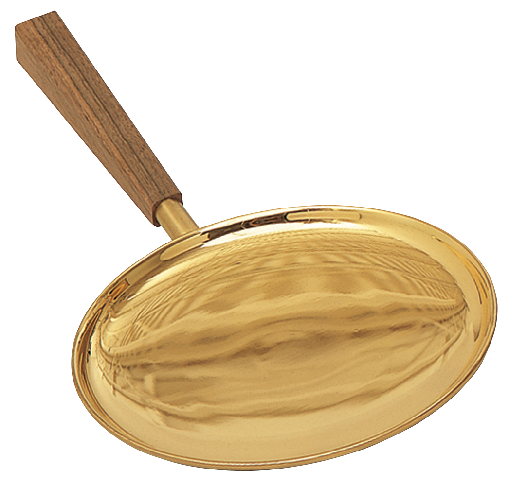 Communion Paten with Handle 7 in Gold Plate K102