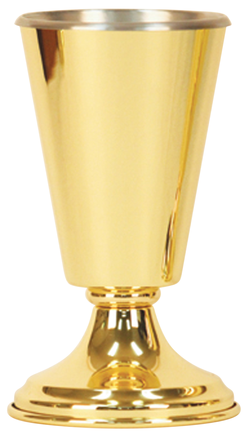 Altar Vase 9" Brass Aluminum Liner
