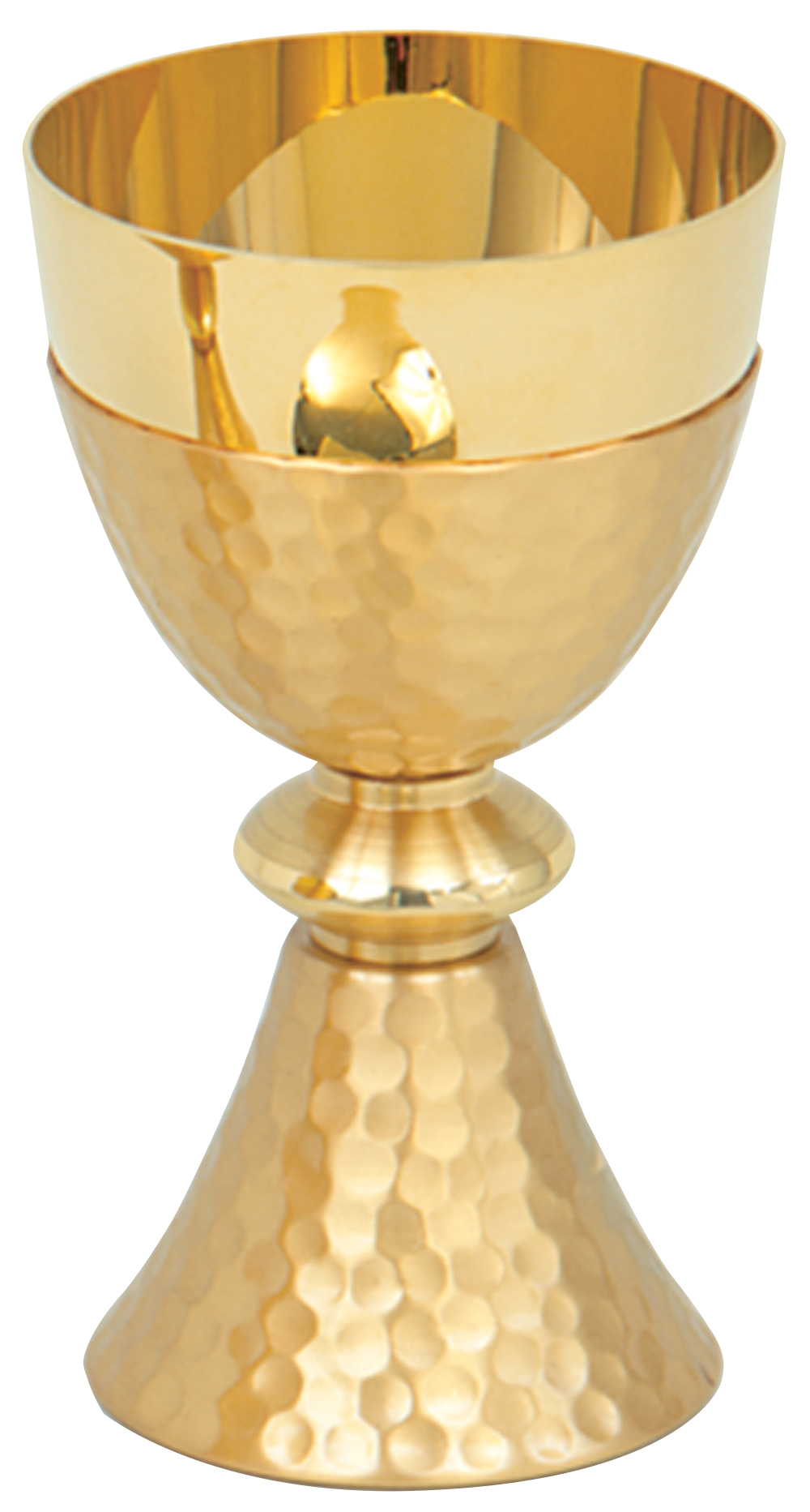 Chalice 8 oz 24K Gold Plate Hammered K198