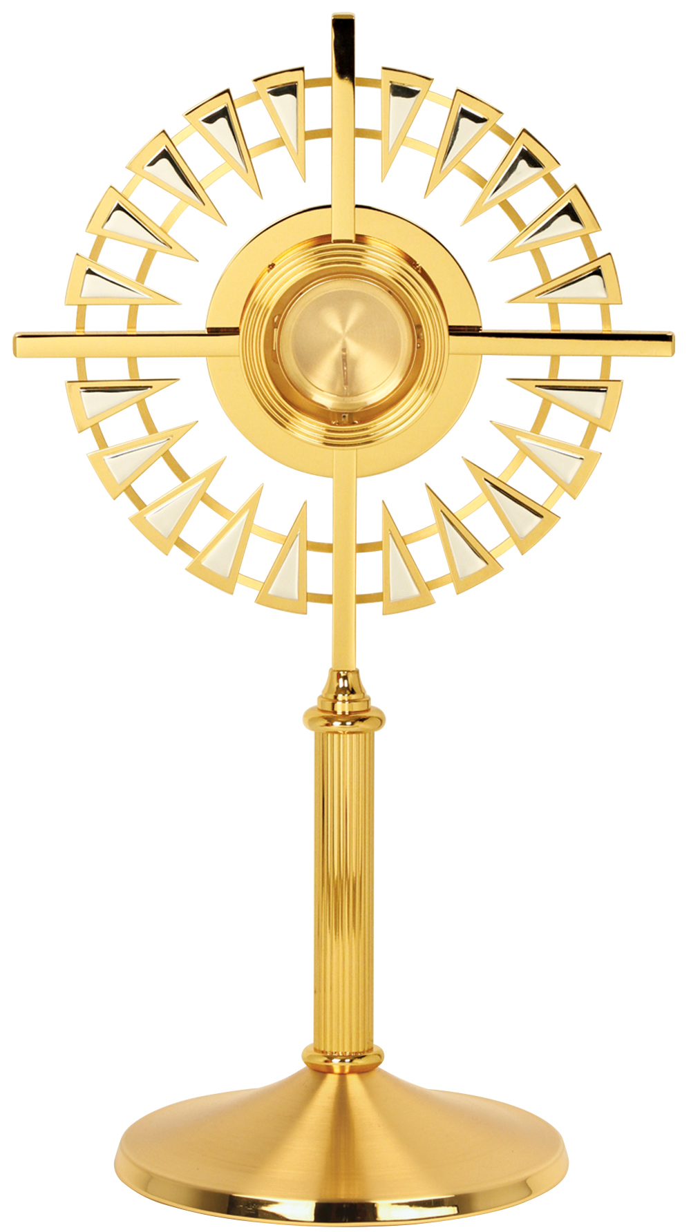 Monstrance 24K Gold Plate Silver Accented Rays