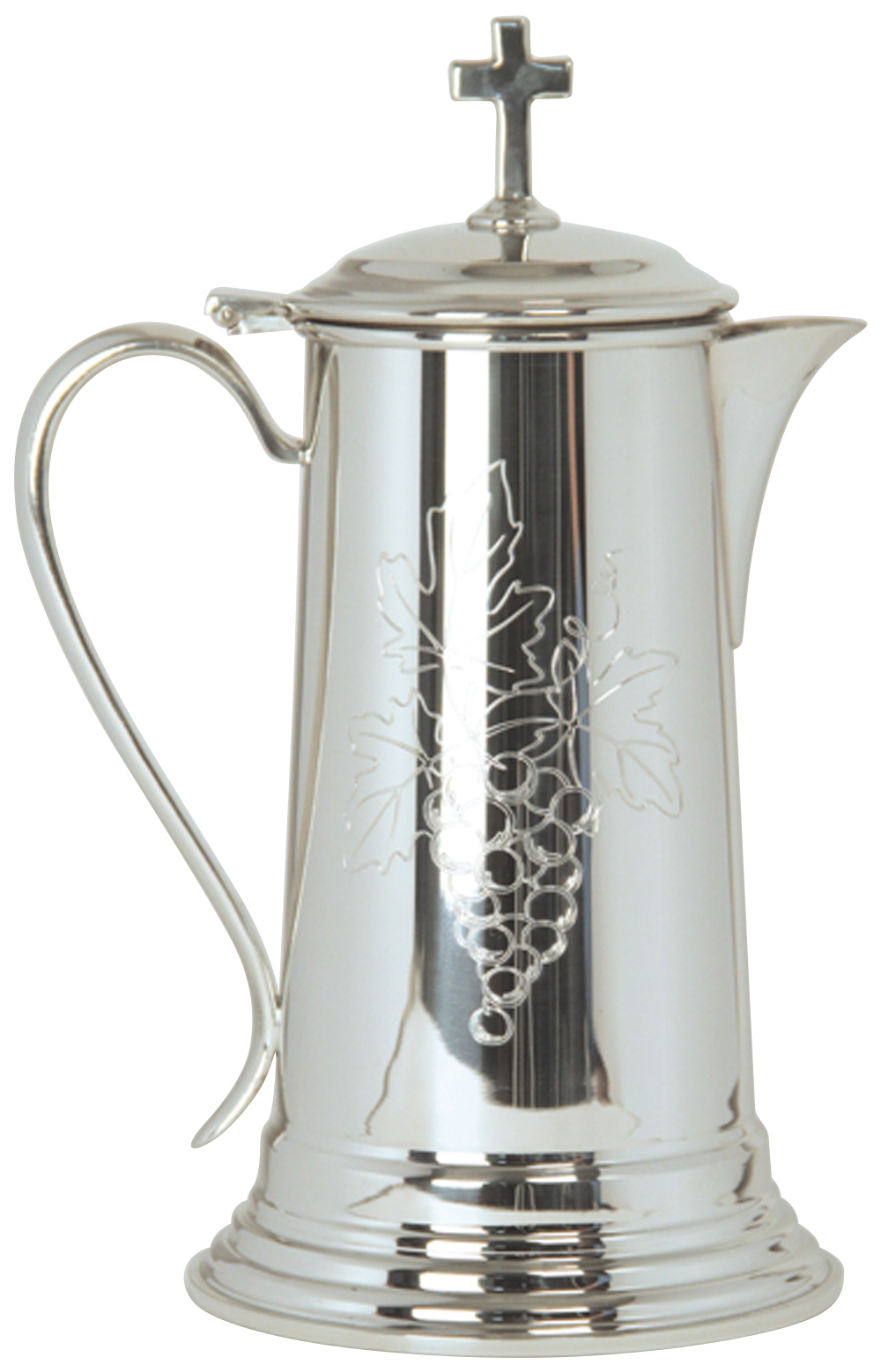 Flagon 48 oz Pewter Engraved Grapes K310