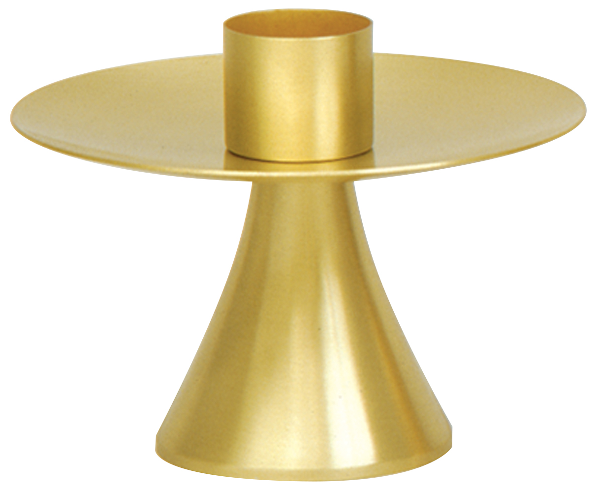 Altar Candlestick 3 1/2 inch Brass 1 1/2 inch Socket