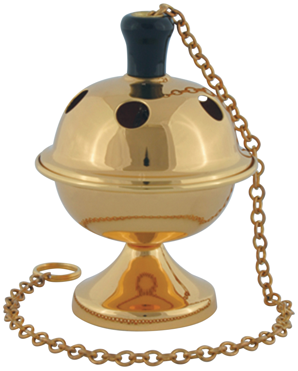 Censer Single Chain Ball Style Solid Brass