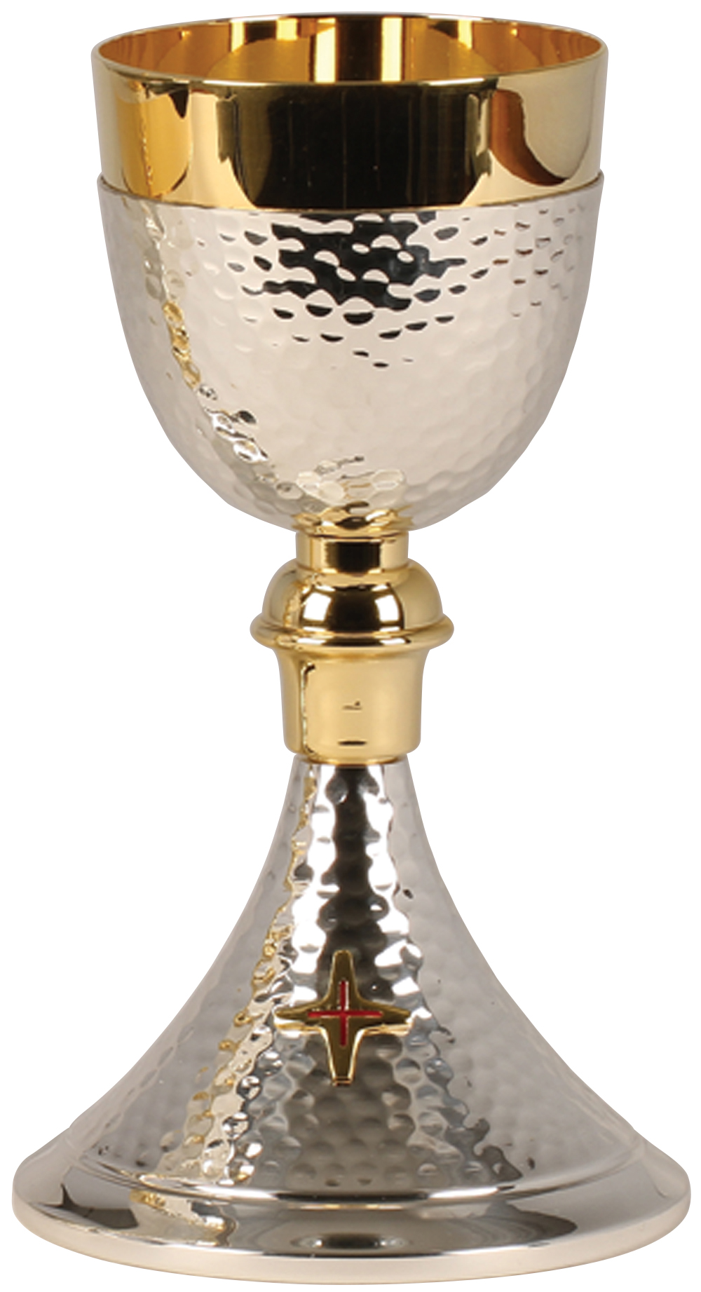 Chalice 8 oz 24K Gold Silver Plate Hammered K460