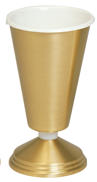 Altar Vase 10 in Satin Brass