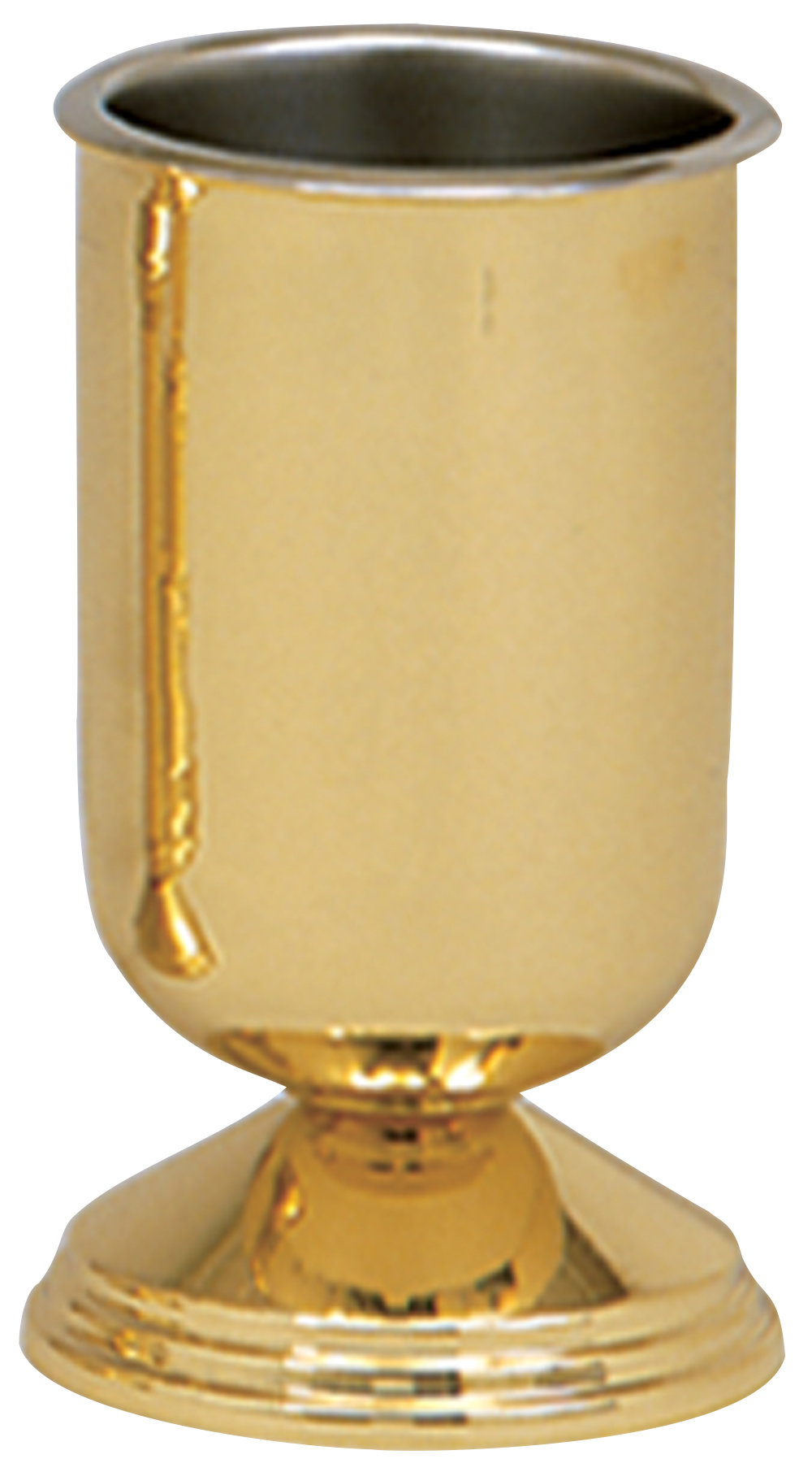 Altar Vase 9" Brass Stainless Steel Liner