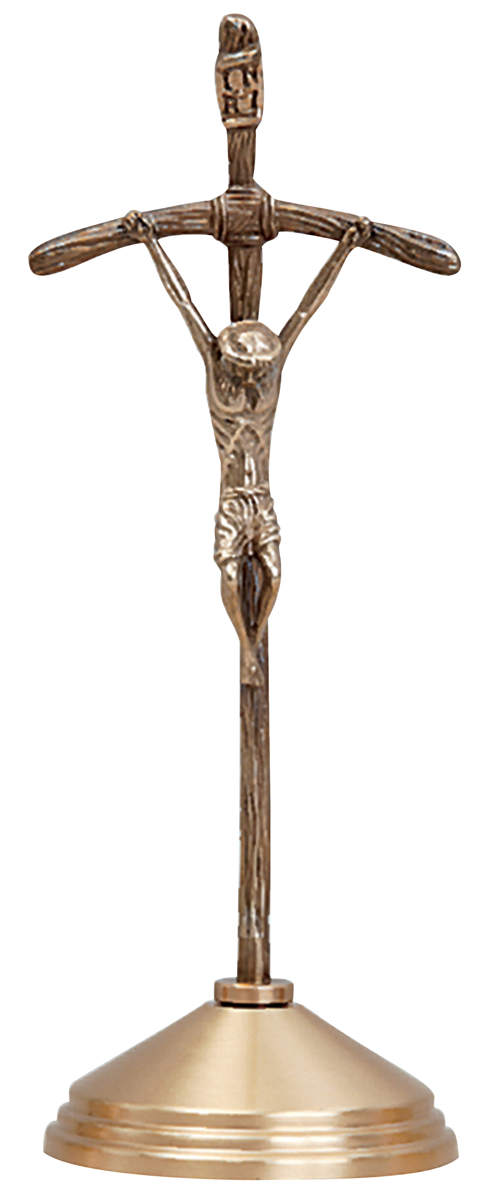 Altar Crucifix Pope John Paul 13 inch Bronze