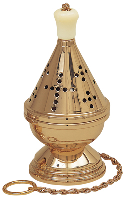 Thurible & Boat Church 1 Chain New Style Plated Bronze/Gold