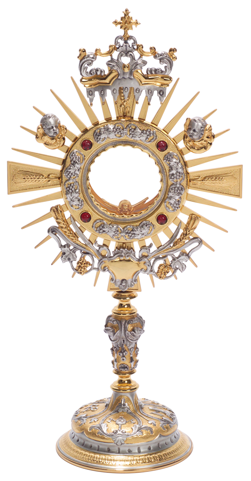 Monstrance 24k Gold Plate Crowned