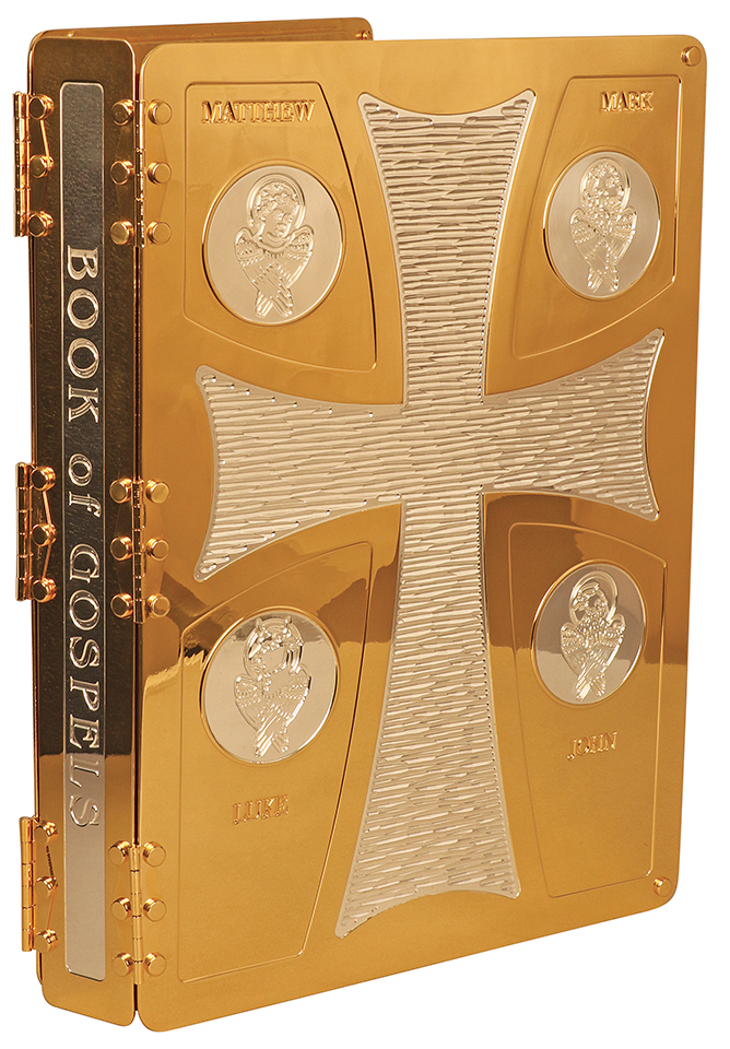 Book of the Gospel Cover Catholic Book Ed Gold Silver Plate