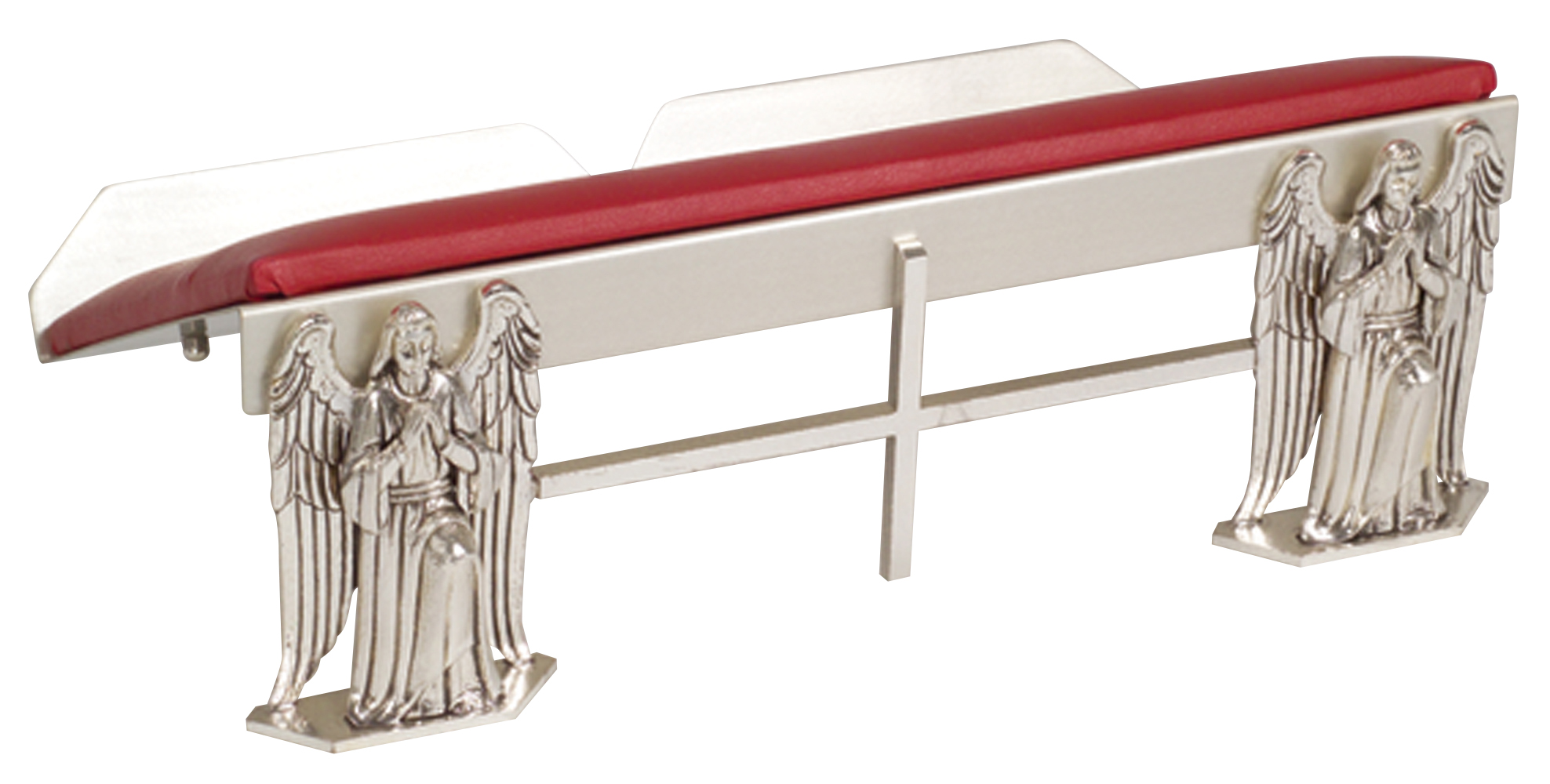 Missal Stand 15 x 10 in Red Padded Silver Plate