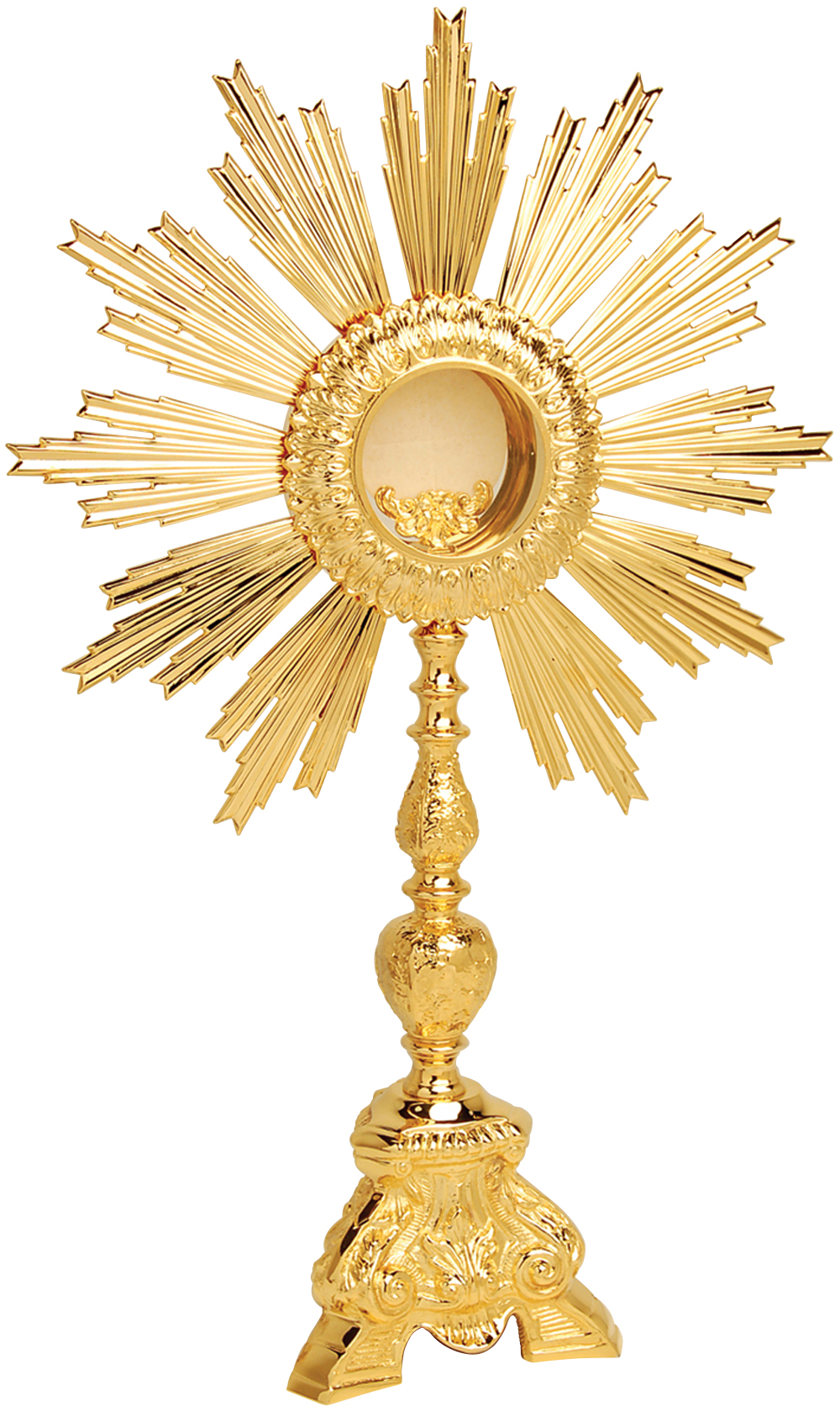 Monstrance Clustered Rays 24K Gold Plate