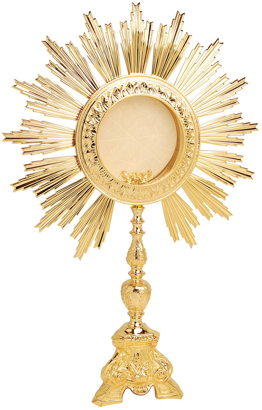 Monstrance 24K Gold Plate 5-3/4 Host