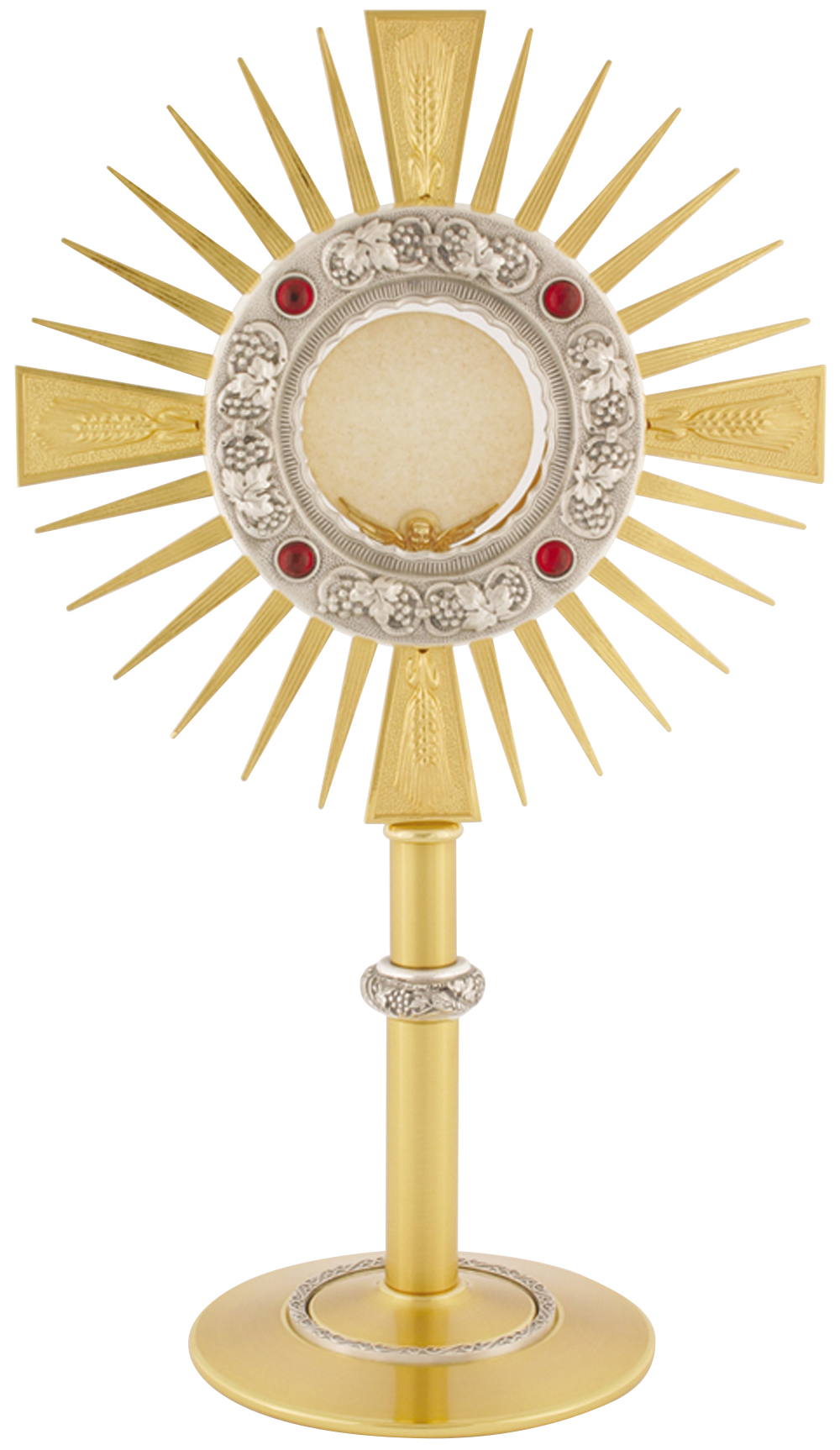 Monstrance 24k Gold Antique Silver Rings