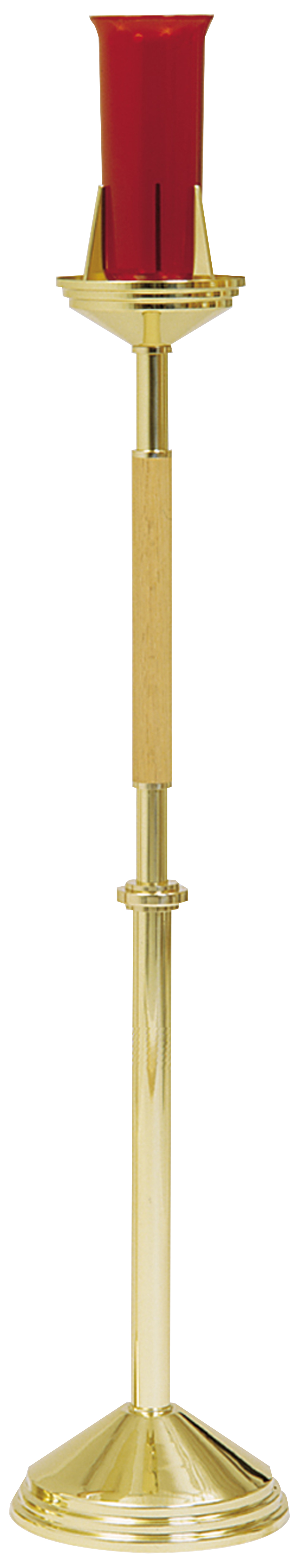 Floor Sanctuary Lamp Oak Brass 46 inch