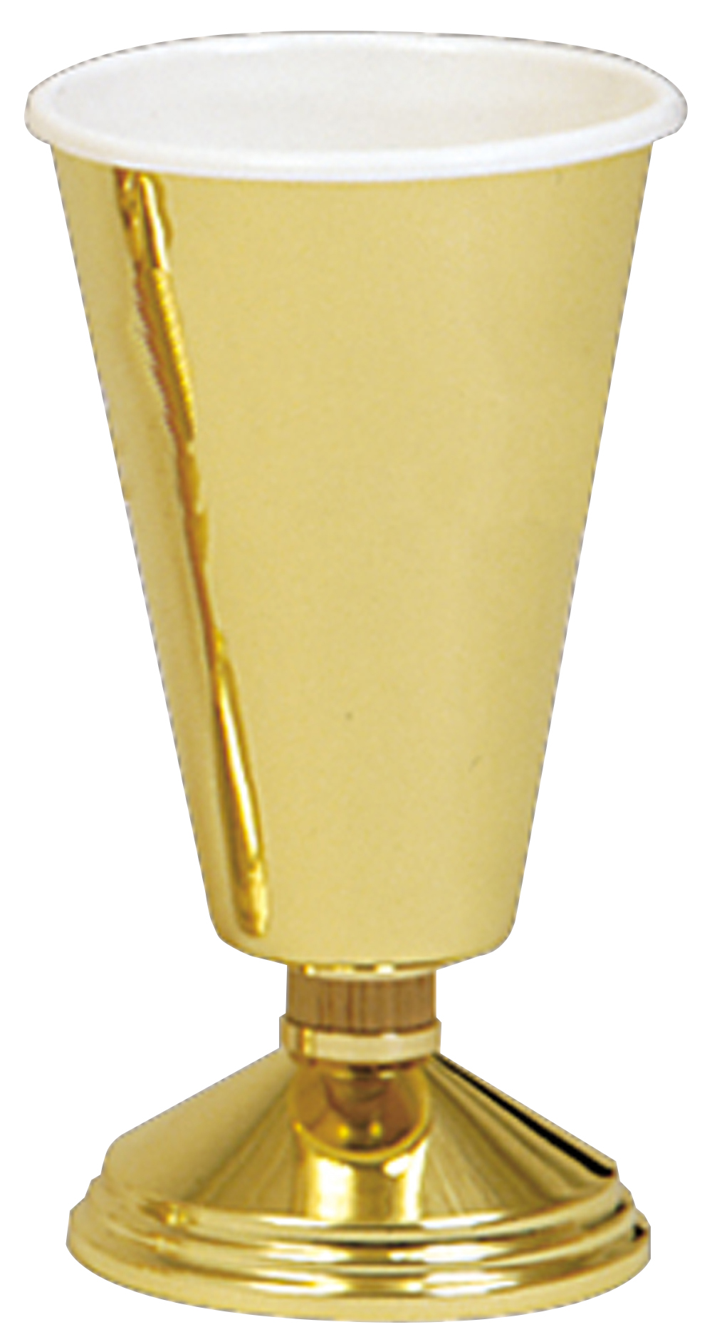 Altar Vase 11 inch Oak Brass