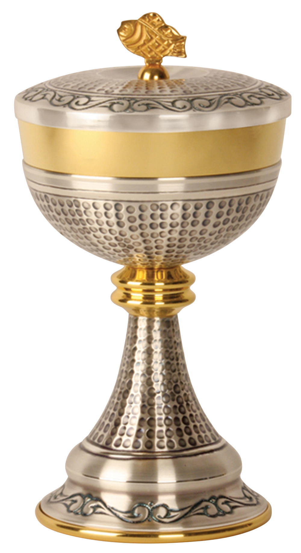 Ciborium 24K Gold Silver Plate K914 Holds 250 Hosts