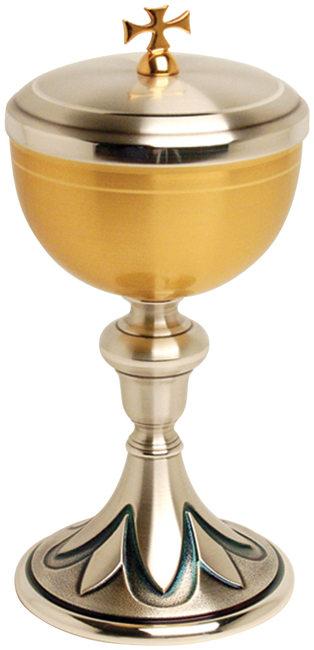 Ciborium 24K Gold Silver Plate K927 Holds 200 Hosts