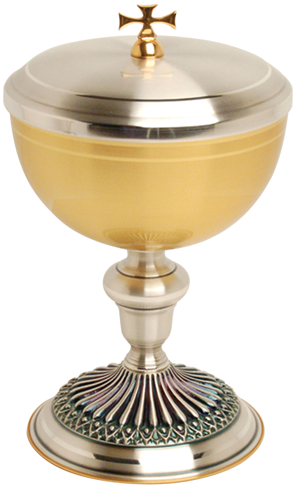 Ciborium 24K Gold Silver Plate K929 Holds 300 Hosts