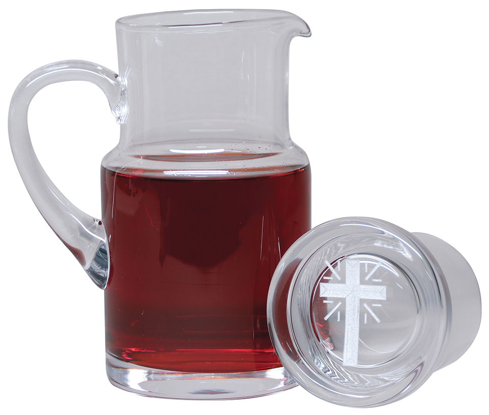 Flagon 20 oz Crystal Engraved Cover K943