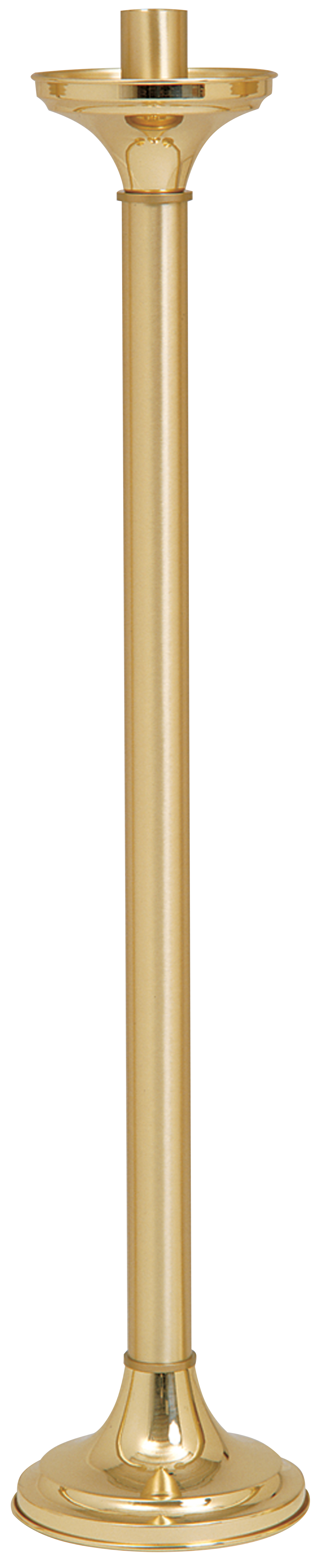 Paschal Candlestick 42 inch Brass 1 15/16 inch Socket