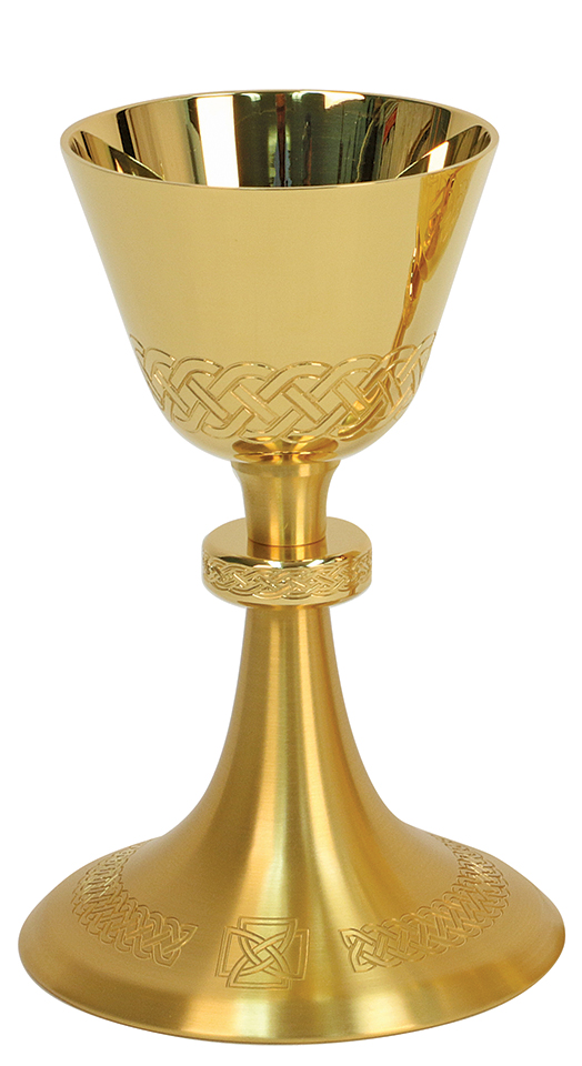 Paten 5-3/4 in 24K Gold Plate Celtic Engraved K972P