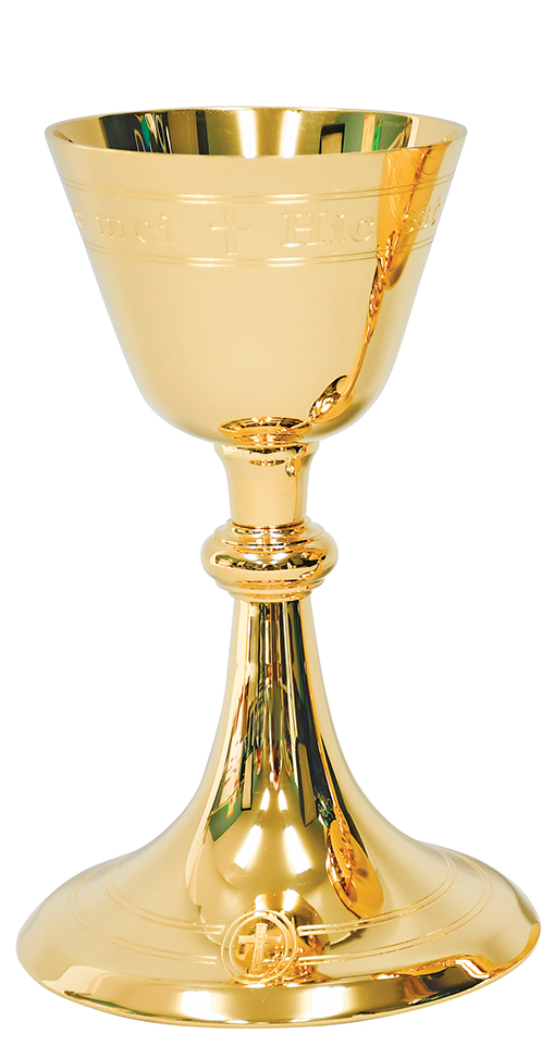 Chalice 8 oz 24K Gold Plate Engraved K974