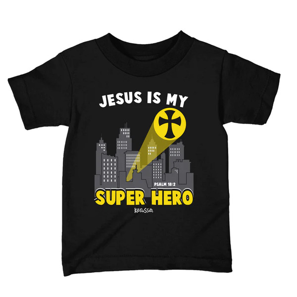 T-Shirt Jesus Is My Super Hero Kids 3T