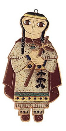 Saint Andrew's Abbey Ceramics St. Kateri Tekakwitha Plaque