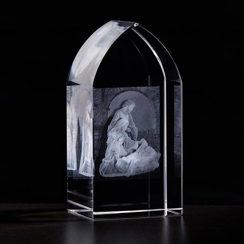 Etched Glass Holy Family Nativity