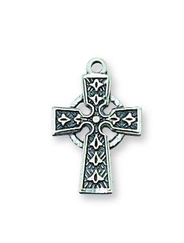 Cross Pendant Celtic 1/2 inch Sterling Silver