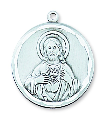 Scapular Medal Necklace 1 inch Sterling Silver