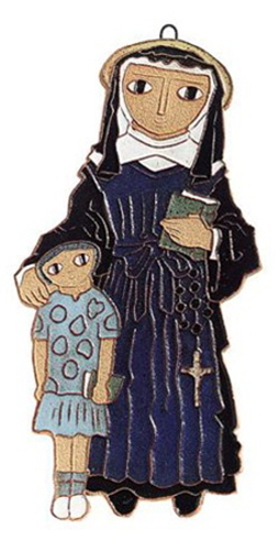 Saint Andrew's Abbey Ceramics St. Louise de Marillac Plaque