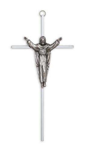 Cross Wall Value Risen Christ 10 inch Silver Silver Corpus