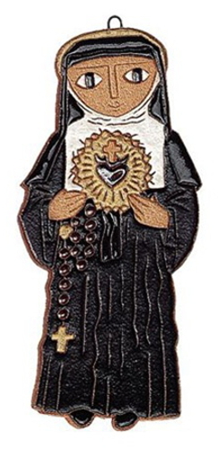 Saint Andrew's Abbey Ceramics St. Margaret Mary Alacoque Plaque